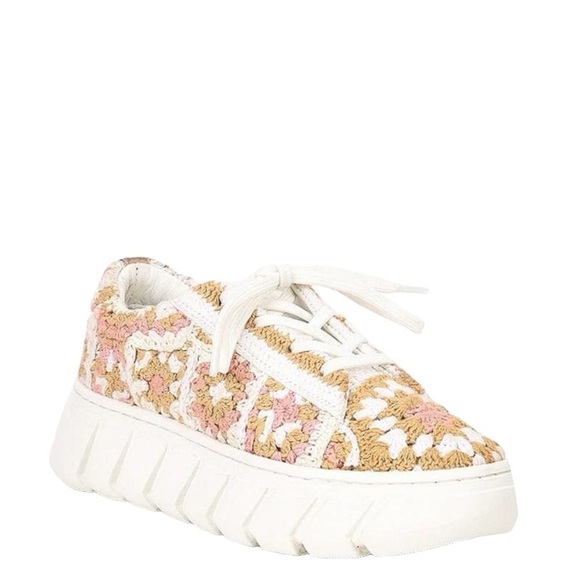 Free People Catch Me If You Can Crocheted Platform Sneakers | Size 41 - Picture 6 of 13